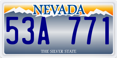 NV license plate 53A771