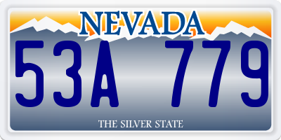 NV license plate 53A779