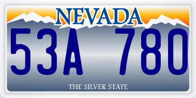 NV license plate 53A780