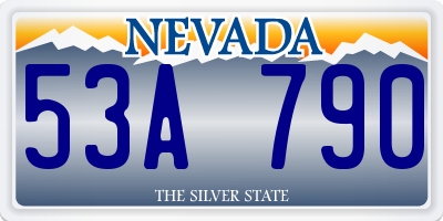 NV license plate 53A790