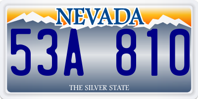 NV license plate 53A810