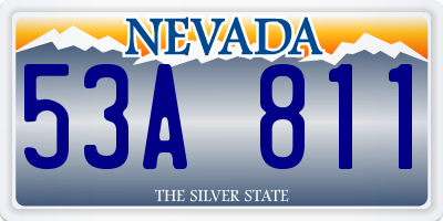 NV license plate 53A811