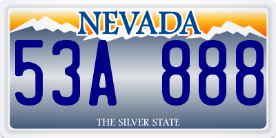 NV license plate 53A888