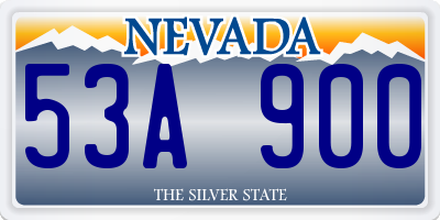 NV license plate 53A900