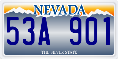 NV license plate 53A901