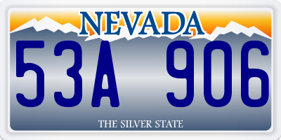 NV license plate 53A906