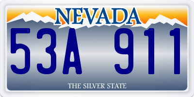 NV license plate 53A911