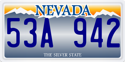 NV license plate 53A942