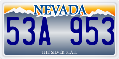 NV license plate 53A953
