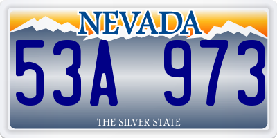 NV license plate 53A973
