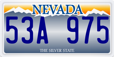 NV license plate 53A975