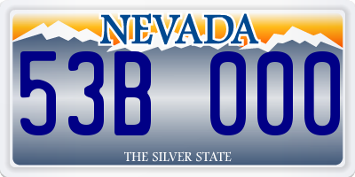 NV license plate 53B000