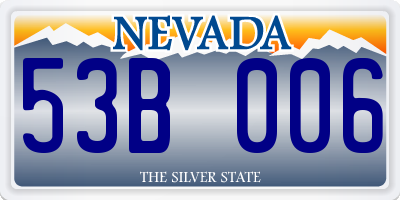 NV license plate 53B006