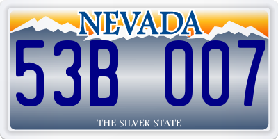 NV license plate 53B007
