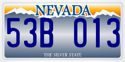 NV license plate 53B013