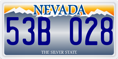 NV license plate 53B028