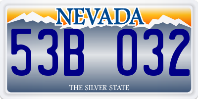 NV license plate 53B032