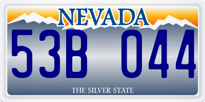 NV license plate 53B044