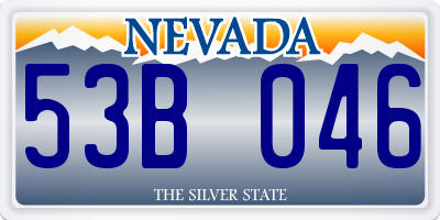 NV license plate 53B046