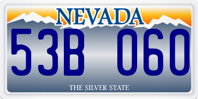 NV license plate 53B060