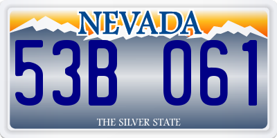 NV license plate 53B061
