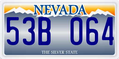 NV license plate 53B064
