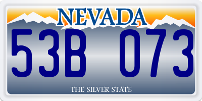 NV license plate 53B073