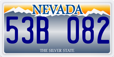 NV license plate 53B082