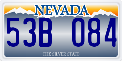 NV license plate 53B084