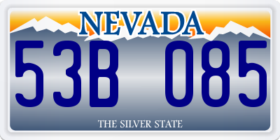 NV license plate 53B085