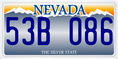 NV license plate 53B086