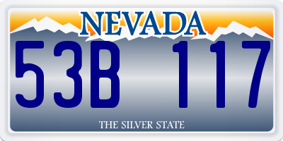 NV license plate 53B117