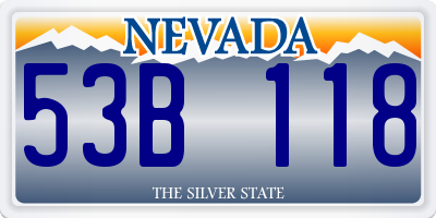 NV license plate 53B118
