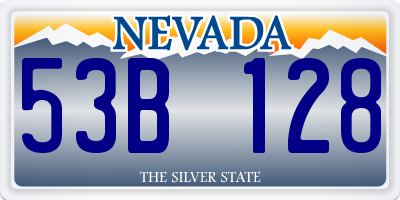 NV license plate 53B128