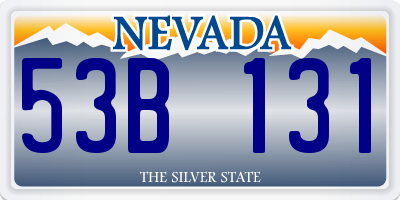 NV license plate 53B131