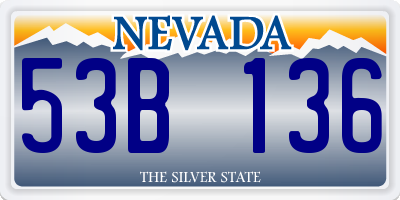 NV license plate 53B136