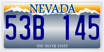 NV license plate 53B145