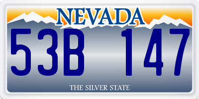 NV license plate 53B147