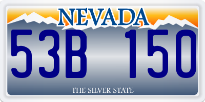 NV license plate 53B150