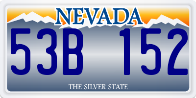 NV license plate 53B152