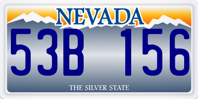 NV license plate 53B156