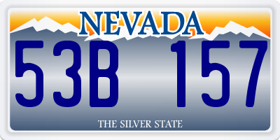 NV license plate 53B157