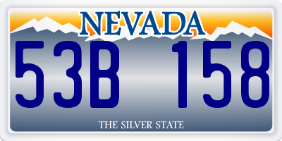 NV license plate 53B158