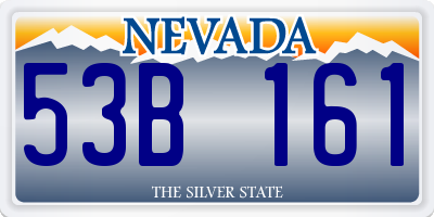 NV license plate 53B161