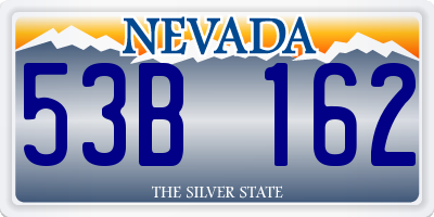 NV license plate 53B162