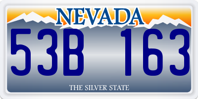 NV license plate 53B163