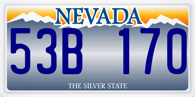 NV license plate 53B170