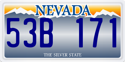 NV license plate 53B171