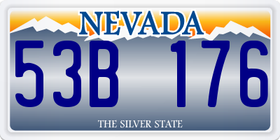 NV license plate 53B176