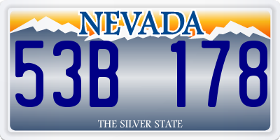 NV license plate 53B178